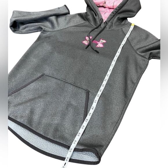 UNDER ARMOUR WOMEN'S CALIBER HOODIE Grey Pink camo size medium - Picture 13 of 14